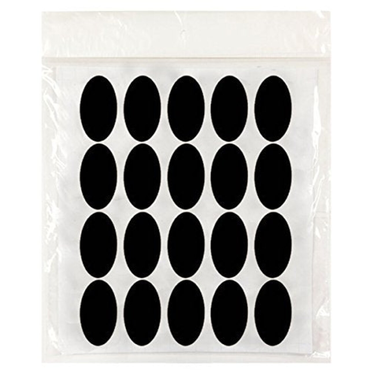 Wrapables Set of 40 Oval Chalkboard Labels / Chalkboard Stickers (2" x 1")